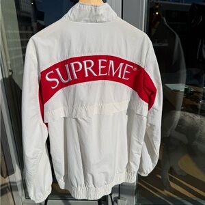 Supreme Red and White Windbreaker